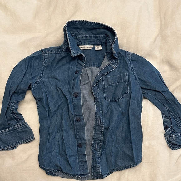 Janie and Jack Blue Denim Top - Picture 1 of 4